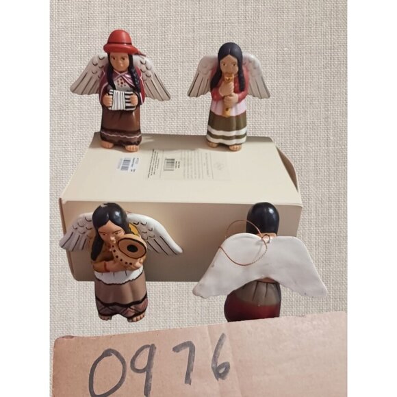 Roman Inc. 2003 Angel Figurines With Instruments & Fire Pit Set set of 5 - Picture 5 of 12